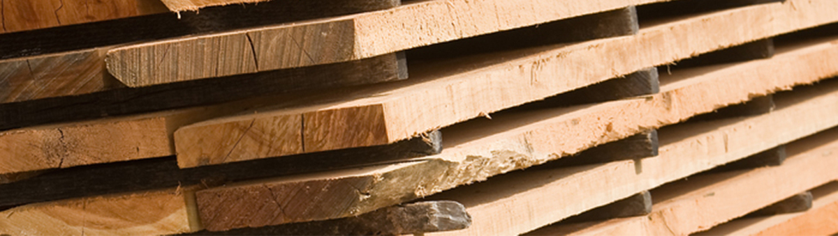 Stacks of wood planks